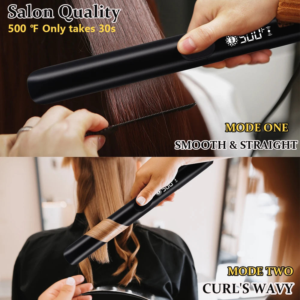 Plasma Hair Flat Iron 500F Hair Straightener Keratin Treatment for Frizzy Hair Recovers the Damaged Hair Irons