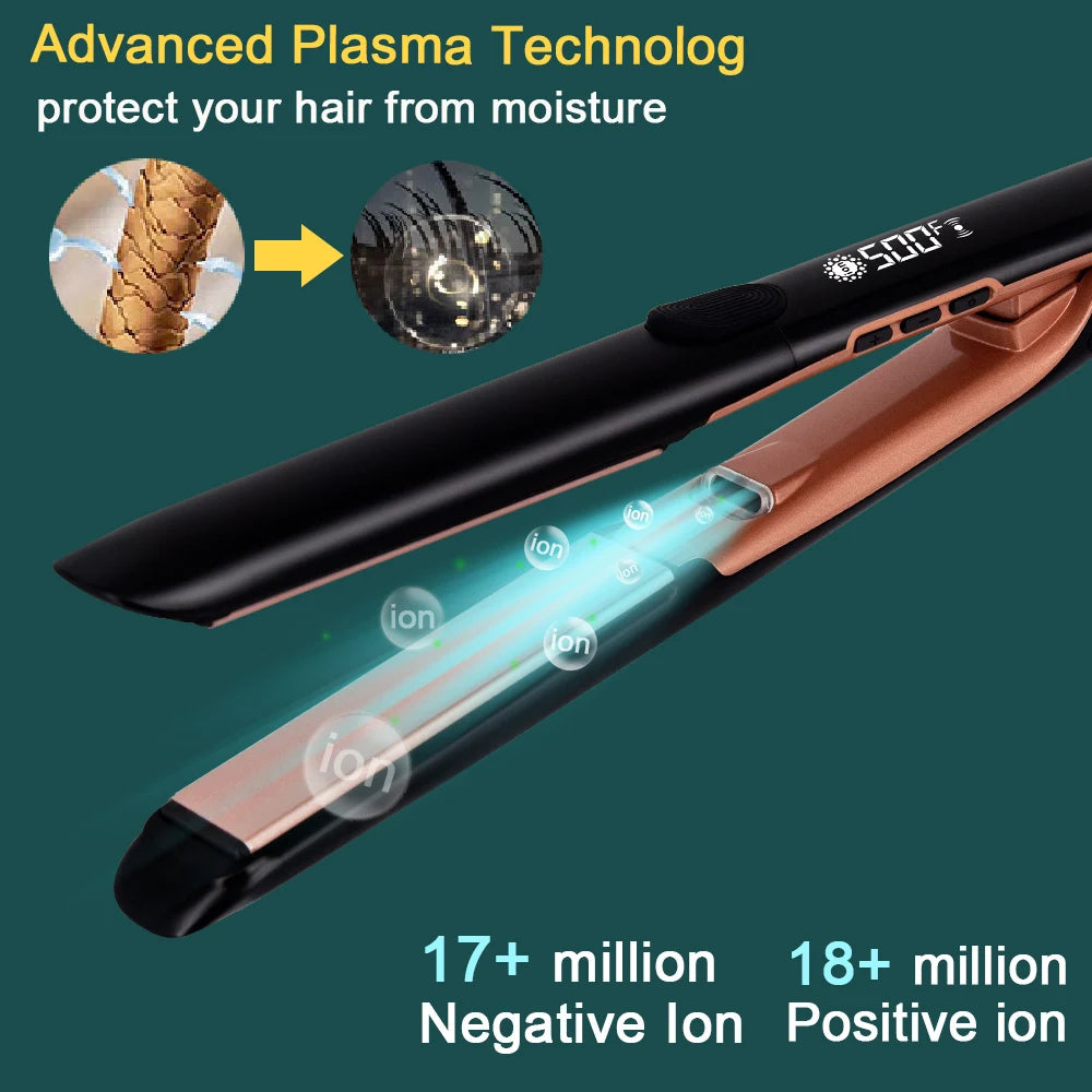 Plasma Hair Flat Iron 500F Hair Straightener Keratin Treatment for Frizzy Hair Recovers the Damaged Hair Irons