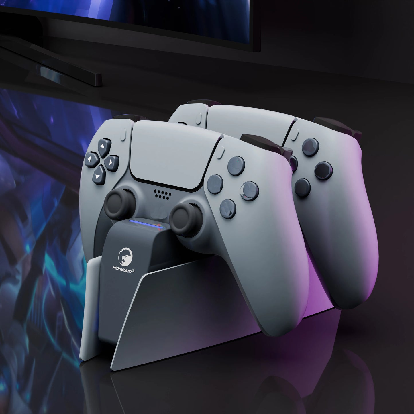 Game Wireless Charging Station for PS5 with Dual Fast Charger Dock and LED Charging Indicators