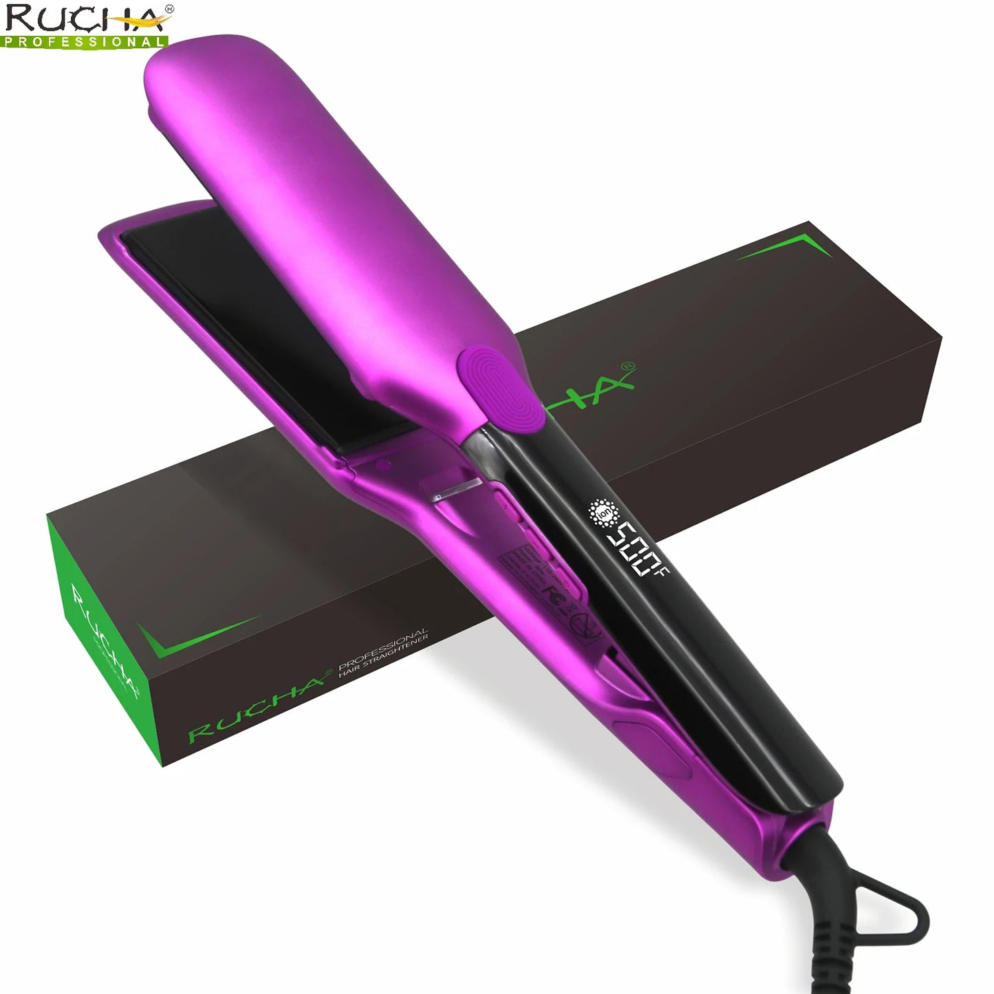 RUCHA Hair Straightener Professional High Temperature Keratin Treatment 500F Hair Flat Iron for Frizzy Hair Recovers the Damaged