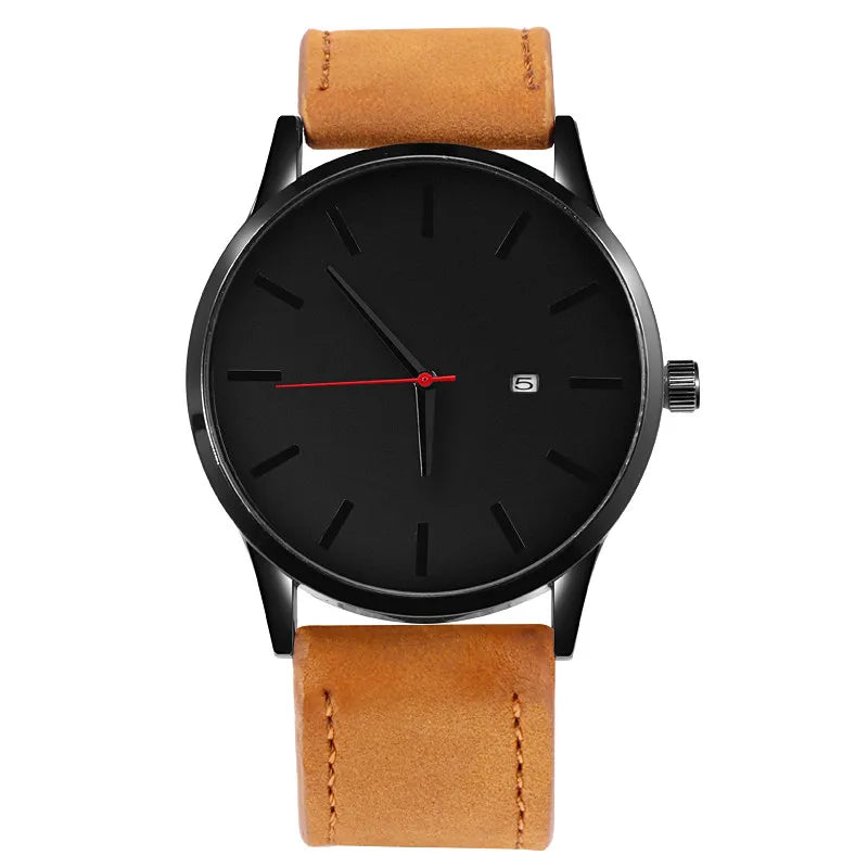Reloj deportivo masculino de cuero para hombre