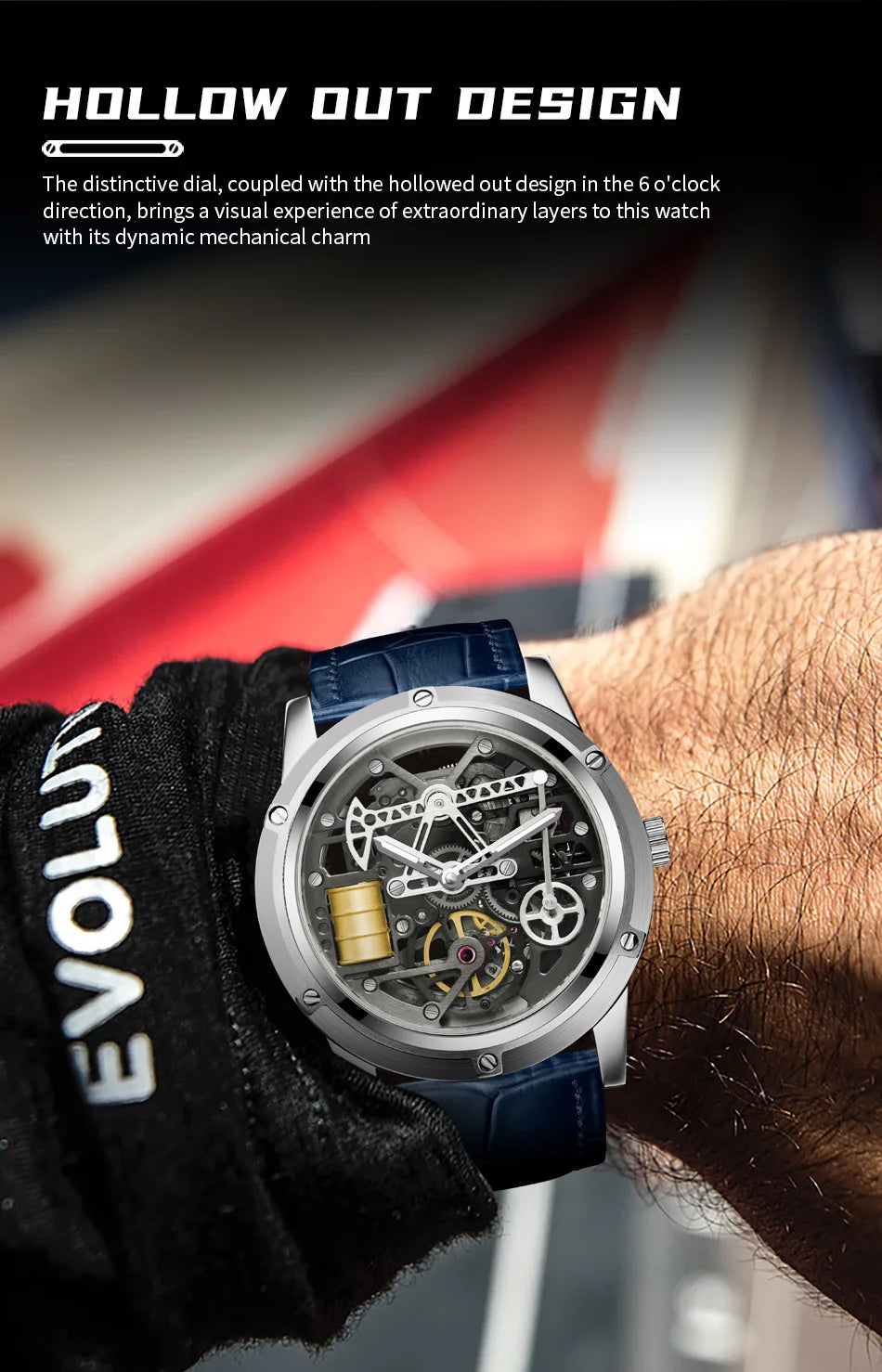 Reloj de hombre Pindu Design con cristal de zafiro