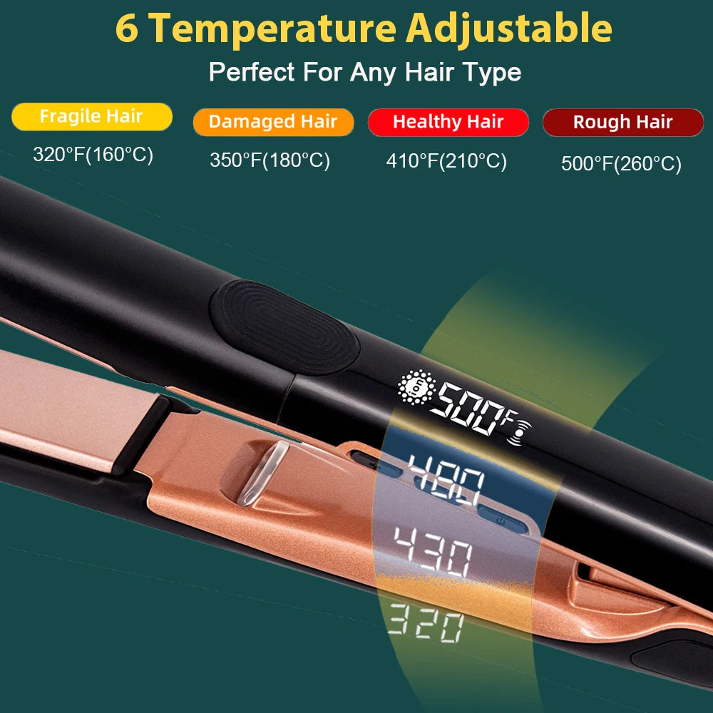 Plasma Hair Flat Iron 500F Hair Straightener Keratin Treatment for Frizzy Hair Recovers the Damaged Hair Irons