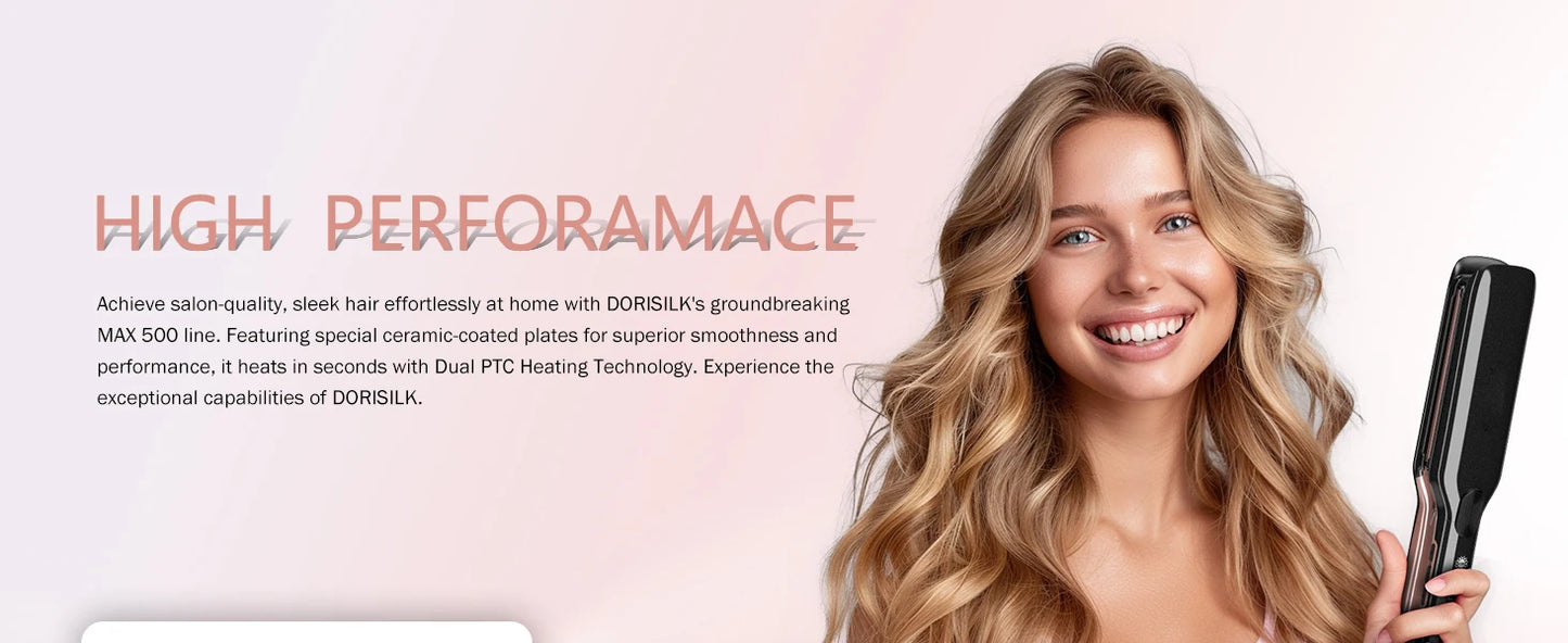 RUCHA Hair Straightener Professional High Temperature Keratin Treatment 500F Hair Flat Iron for Frizzy Hair Recovers the Damaged