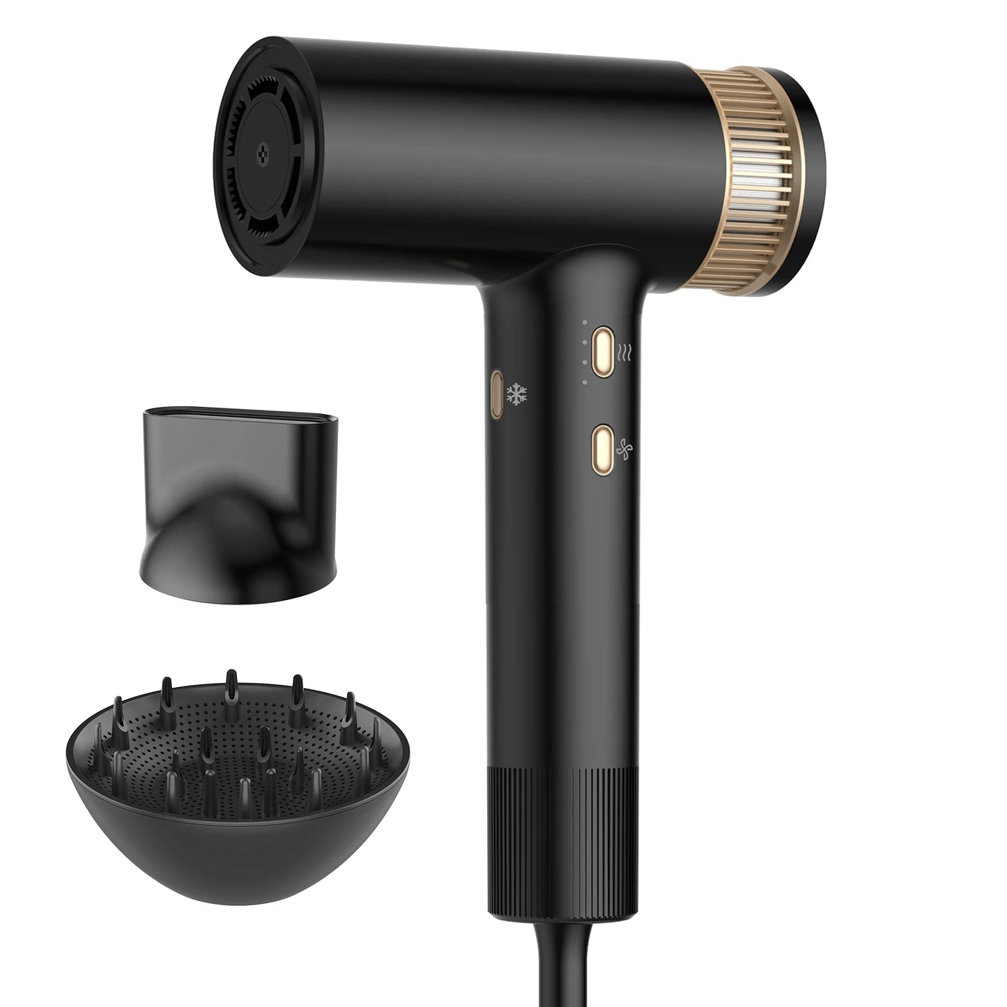 Hair Dryer 110000 RPM High-Speed Brushless Motor Negative Ionic Blow Dryer Thermo-Control Hair Dryer with Diffuser and Nozzle