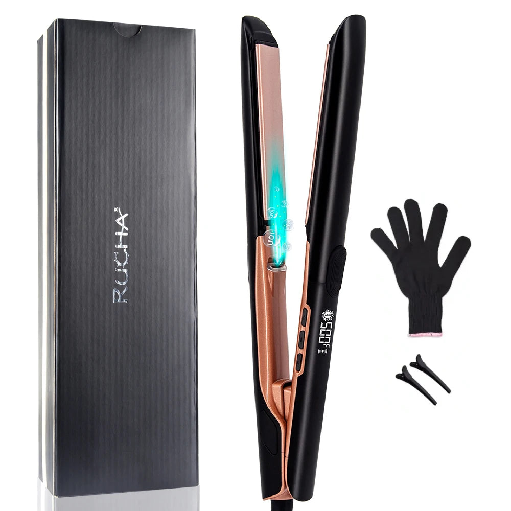 Plasma Hair Flat Iron 500F Hair Straightener Keratin Treatment for Frizzy Hair Recovers the Damaged Hair Irons