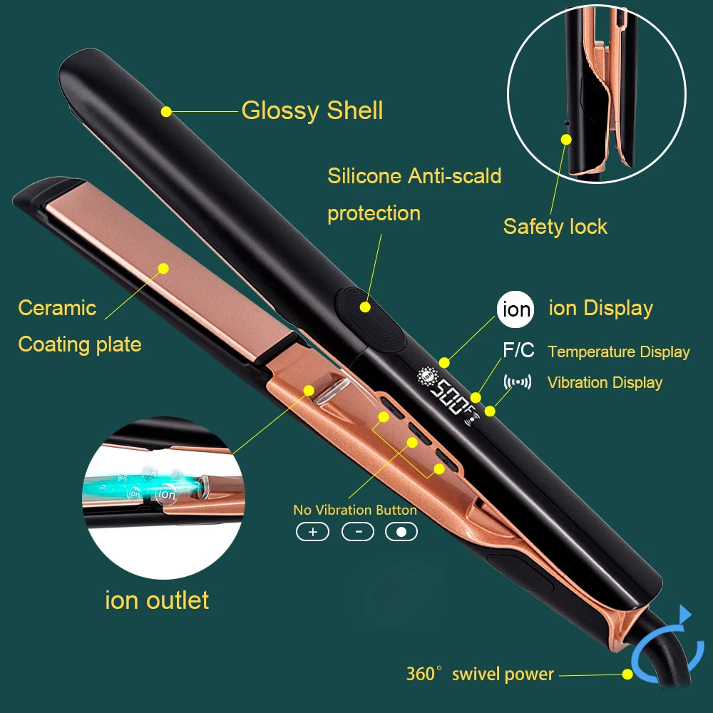 Plasma Hair Flat Iron 500F Hair Straightener Keratin Treatment for Frizzy Hair Recovers the Damaged Hair Irons