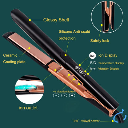 Plasma Hair Flat Iron 500F Hair Straightener Keratin Treatment for Frizzy Hair Recovers the Damaged Hair Irons