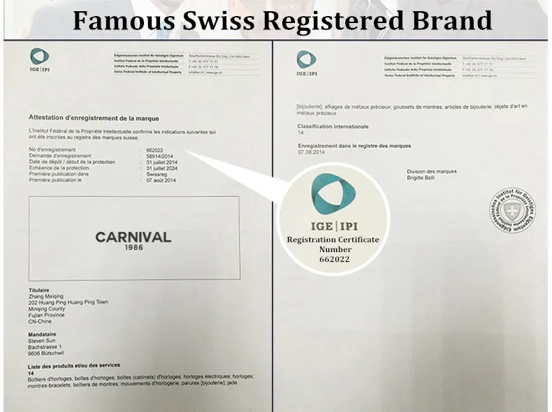 Reloj de hombre CARNIVAL Reloj mecánico para hombre de lujo