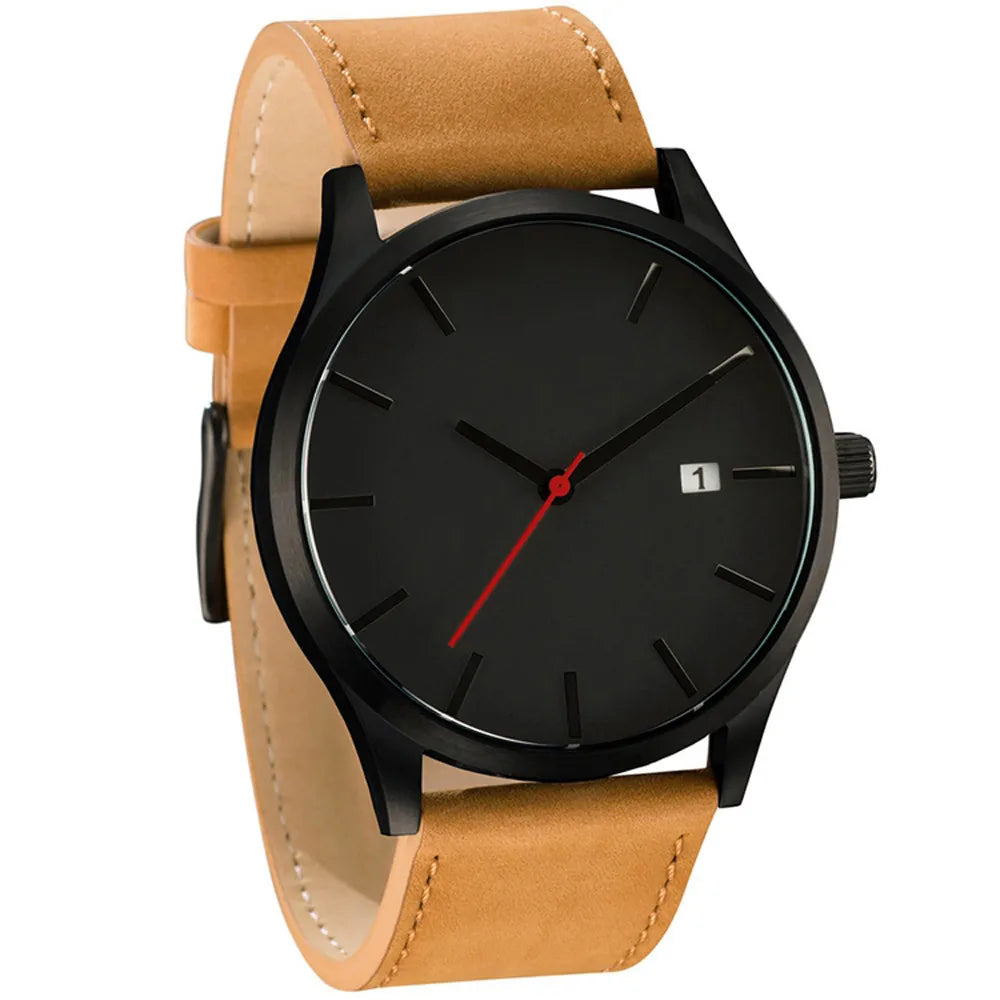 Reloj deportivo masculino de cuero para hombre