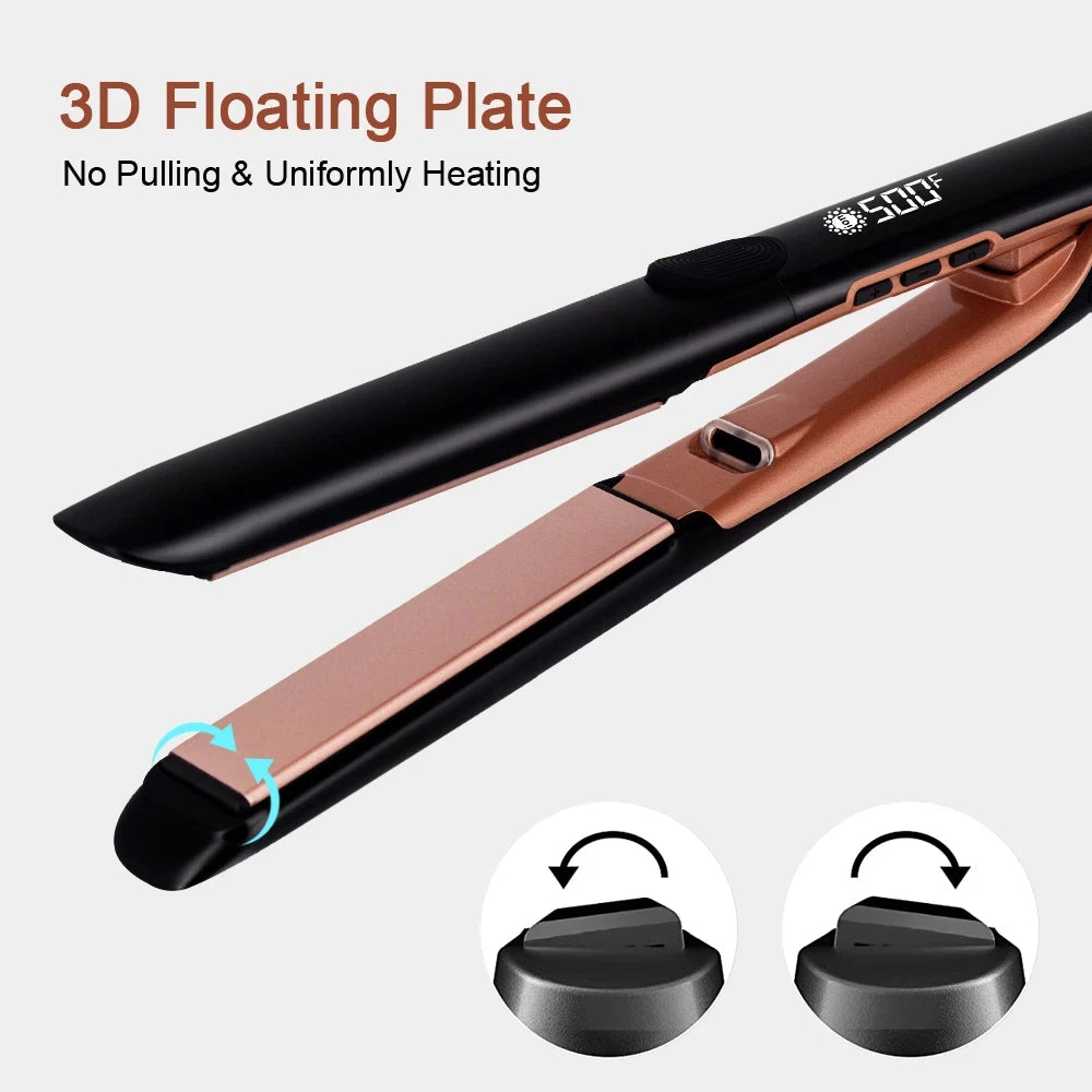 Plasma Hair Straightener Curler Keratin Treatment 260°C 500°F Hair Flat Irons For Frizzy Hair Recovers Damage 110-240V