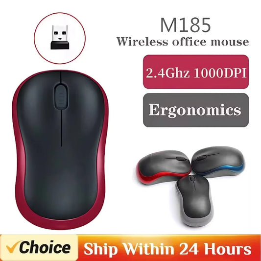 M185 Rechargeable Wireless Mouse Dual Modes Bluetooth-compatible 2.4G USB Computer Mouse for Laptop MacBook Tablet PC Mause