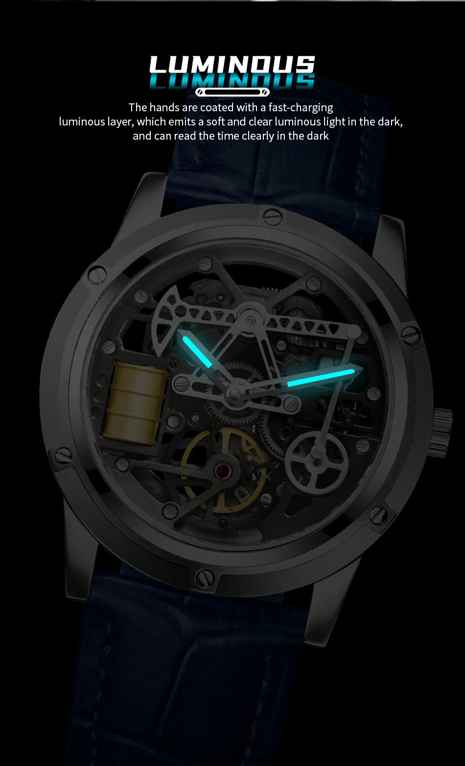 Reloj de hombre Pindu Design con cristal de zafiro