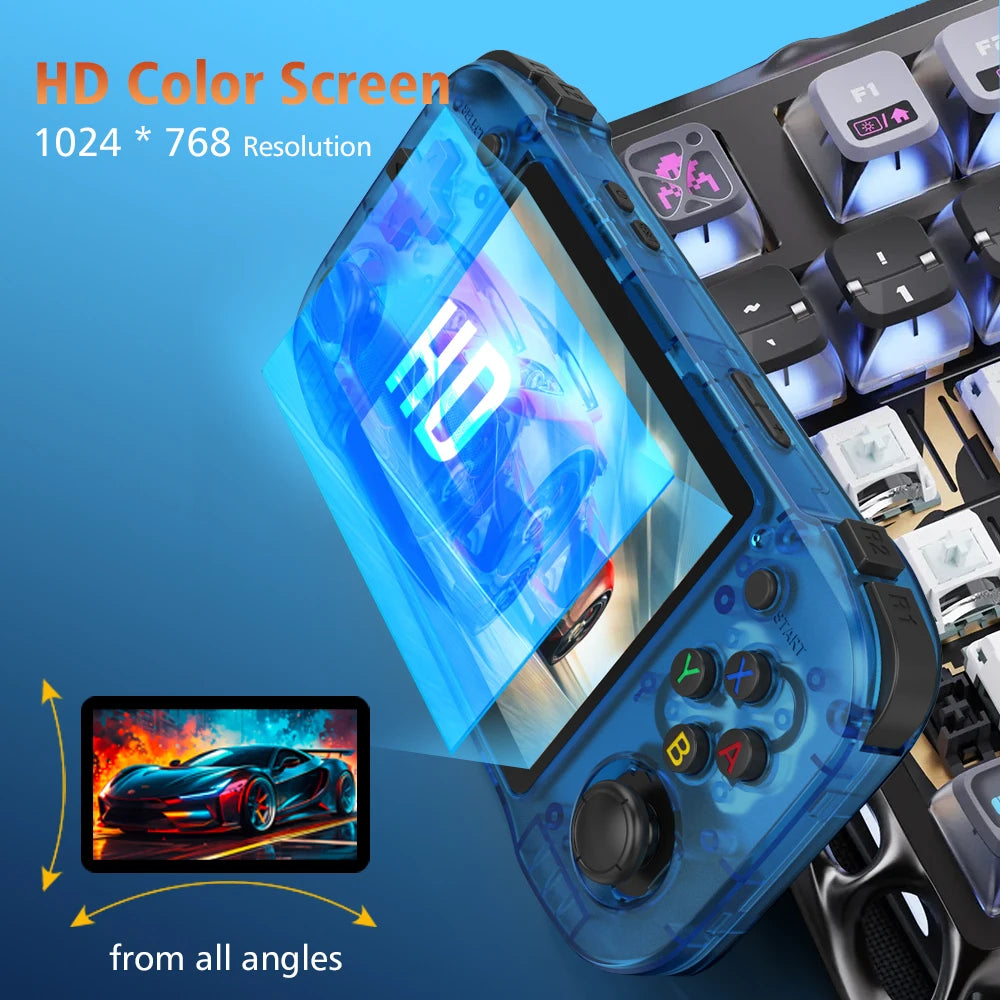 R46H Hand-held Consoles For Playing Video Games 4.2-inch IPS 1024*768 Screen Retro Game Player 3300 mAh 20000+ Games Poket Gifts