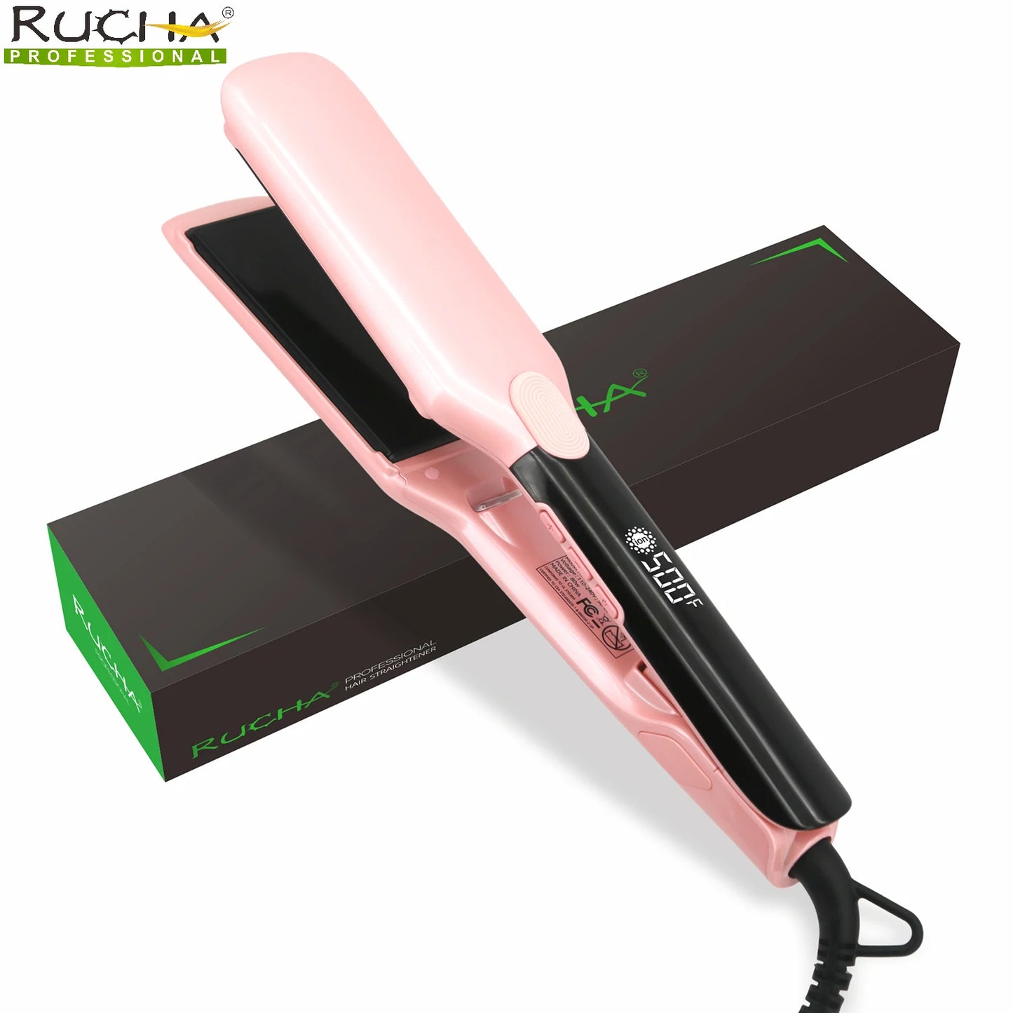 RUCHA Hair Straightener Professional High Temperature Keratin Treatment 500F Hair Flat Iron for Frizzy Hair Recovers the Damaged
