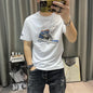 T Shirt for Men Black Man Tee Shirts Slim Fit Streetwear Drawings Top Anime Clothing Wholesale Summer Kpop Vintage Cheap Xl S