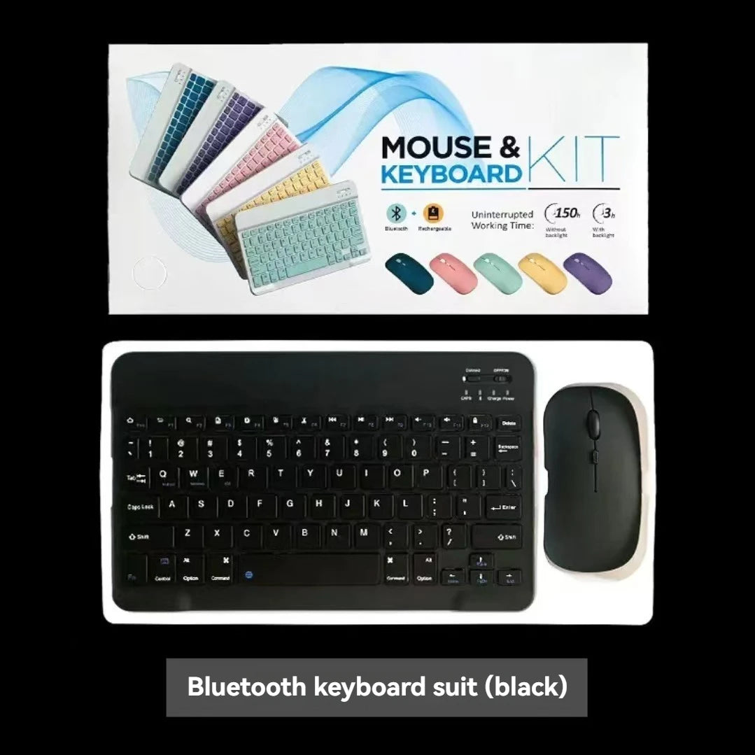 Juego de teclado y mouse Bluetooth recargable delgado para computadora portátil Combo de teclado y mouse inalámbricos USB 2,4G