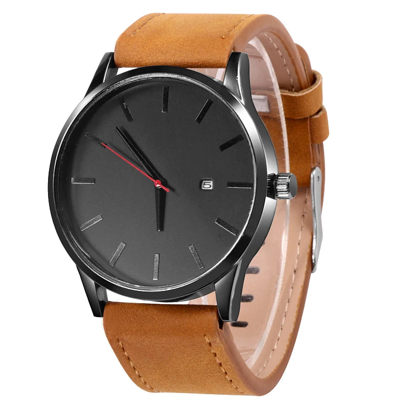 Reloj deportivo masculino de cuero para hombre