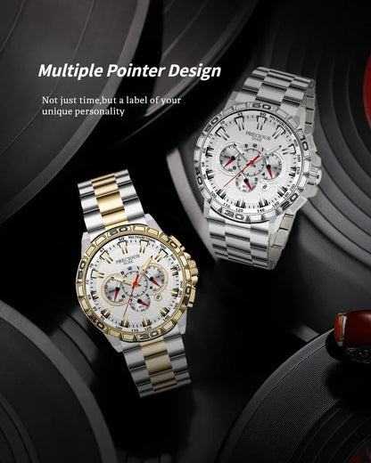 Relogio Masculino Top Business Men's watch Luxury Brand Stainless Steel Wrist Watch Chronograph Army Military Quartz Watches