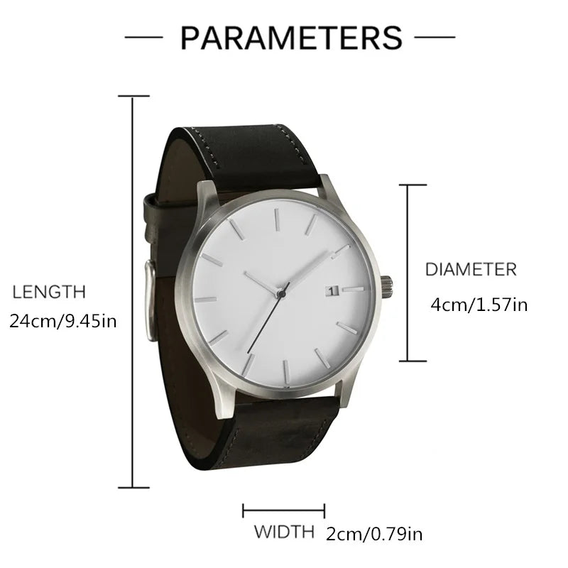 Reloj deportivo masculino de cuero para hombre