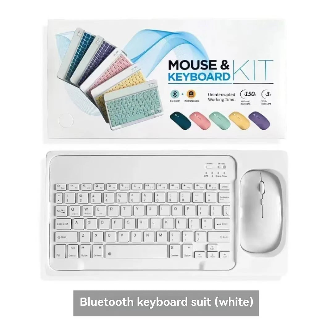 Juego de teclado y mouse Bluetooth recargable delgado para computadora portátil Combo de teclado y mouse inalámbricos USB 2,4G