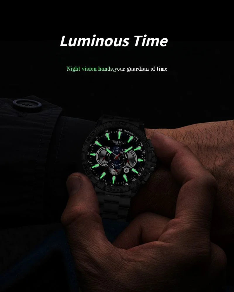 Relogio Masculino Top Business Men's watch Luxury Brand Stainless Steel Wrist Watch Chronograph Army Military Quartz Watches