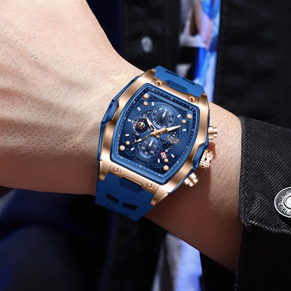 Reloj LIGE para hombre, de lujo, resistente al agua, de cuarzo.