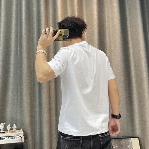 T Shirt for Men Black Man Tee Shirts Slim Fit Streetwear Drawings Top Anime Clothing Wholesale Summer Kpop Vintage Cheap Xl S