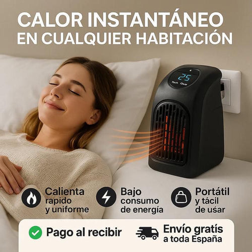 CALEFACTOR MAX PORTATIL -50% SOLO HOY APROVECHA + Calor inmediato sin gastar de más 🔥