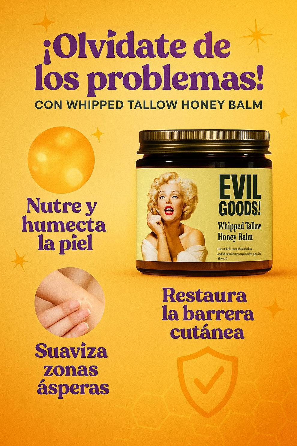 ✨ EVILGOODS™ BÁLSAMO REJUVENECEDOR – REVITALIZA TU PIEL CON SEBO DE RES Y MIEL DE MANUKA 100% NATURAL 🍯