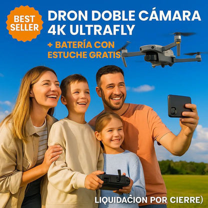 🚁 Drone Doble Cámara PRO 4K + Estuche, control y ¡REGALO EXCLUSIVO SOLO HOY! 🔥