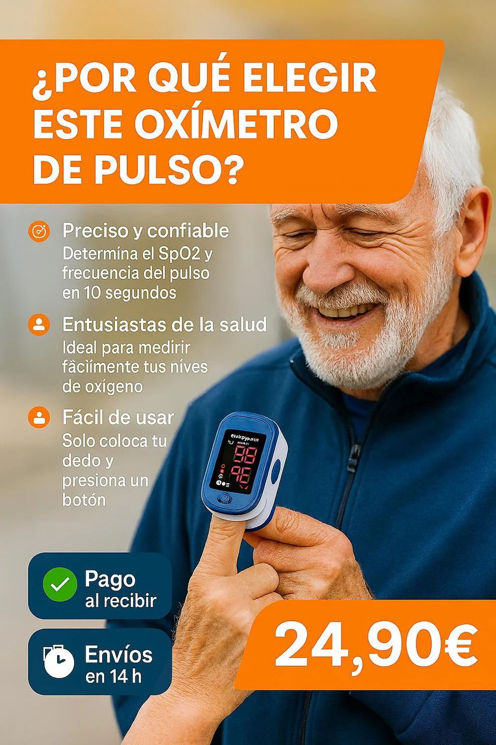 🩺!Oxímetro de pulso 2 en 1 - 60% de descuento - Compra y paga en casa ✅