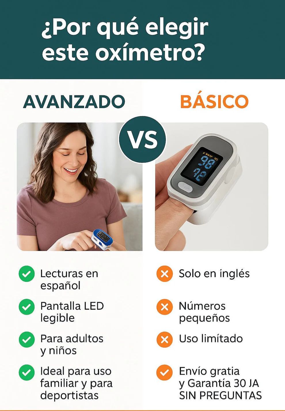 🩺!Oxímetro de pulso 2 en 1 - 60% de descuento - Compra y paga en casa ✅