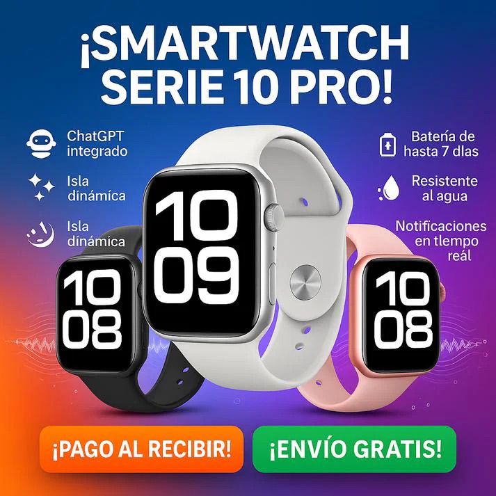 ⌚️ AirWatch™ Series 10 PRO | 70% DE DESCUENTO SOLO HOY + 🎁 REGALO PREMIUM INCLUIDO 🔥