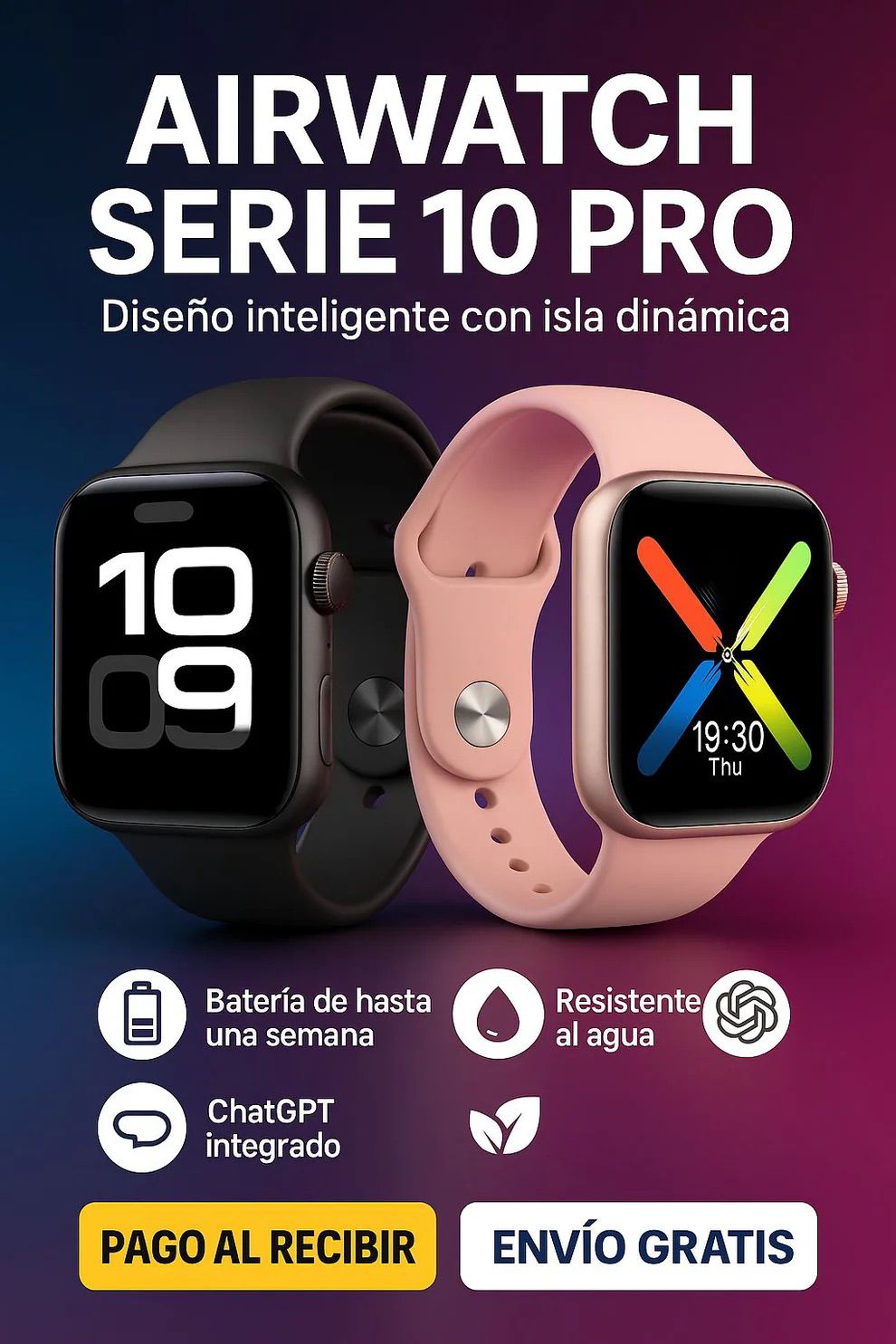 ⌚️ AirWatch™ Series 10 PRO | 70% DE DESCUENTO SOLO HOY + 🎁 REGALO PREMIUM INCLUIDO 🔥