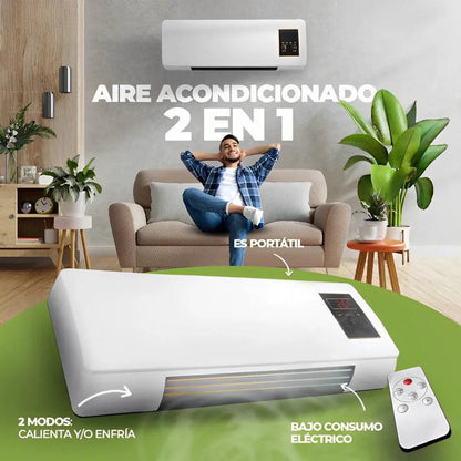 🔥❄️ AIRE ACONDICIONADO PORTÁTIL 2 EN 1 – ¡Enfría y Calienta al Instante!