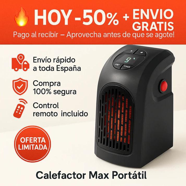 CALEFACTOR MAX PORTATIL -50% SOLO HOY APROVECHA + Calor inmediato sin gastar de más 🔥