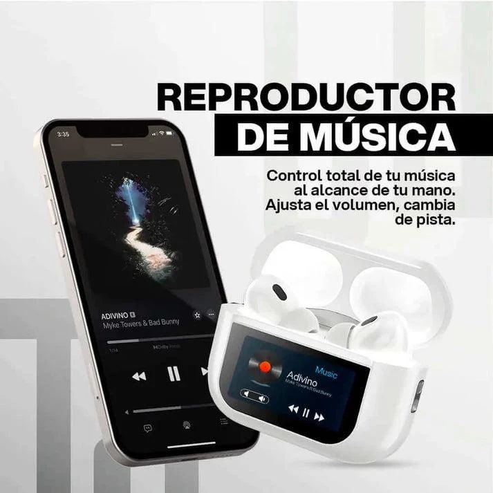 🔊 AIRPODS PRO CON PANTALLA: SONIDO PREMIUM, CANCELACIÓN DE RUIDO + ¡Spotify Premium GRATIS! 🔥