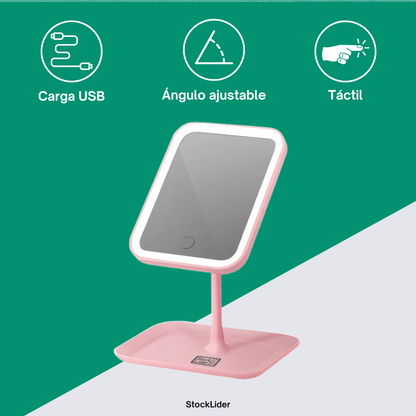 Espejo con luz LED